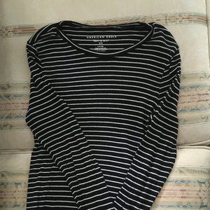 Black & White Striped long sleeved Shirt